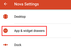 App and Widget drawers button