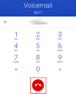 Press End Call button to exit voicemail