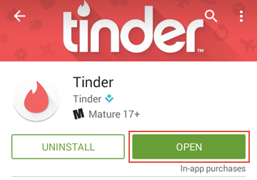 How to launch the Tinder app after downloading it