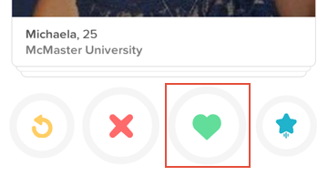 How to like someone on Tinder