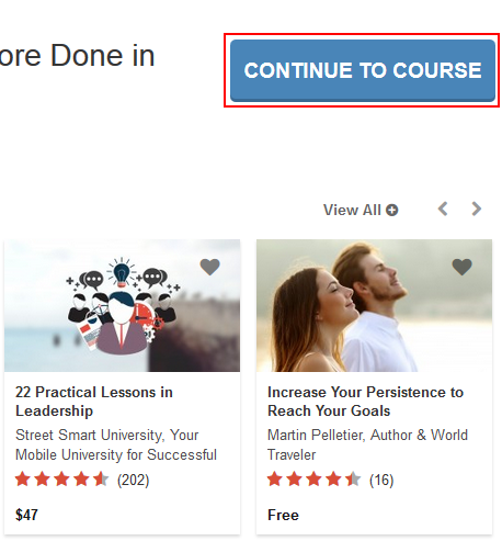 Continue to your Udemy course