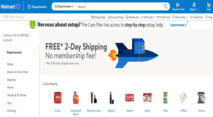 Walmart website
