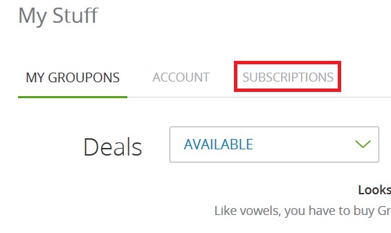 Manage your Groupon email subscriptions