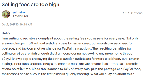 eBay seller complaints