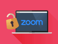 Zoom meeting with padlock